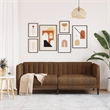 Vidaxl Sofa in Brown Faux Suede Leather