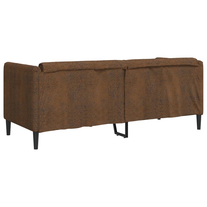 Vidaxl Sofa in Brown Faux Suede Leather