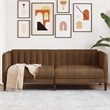 Vidaxl Sofa in Brown Faux Suede Leather