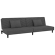 Vidaxl Metal 2-Seater Sofa Bed in Dark Gray Polyester
