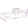 Vidaxl Metal 2-Seater Sofa Bed in Dark Gray Polyester