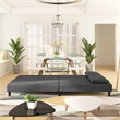 Vidaxl Metal 2-Seater Sofa Bed in Dark Gray Polyester