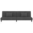 Vidaxl Metal 2-Seater Sofa Bed in Dark Gray Polyester