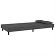 Vidaxl Metal 2-Seater Sofa Bed in Dark Gray Polyester