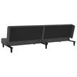 Vidaxl Metal 2-Seater Sofa Bed in Dark Gray Polyester