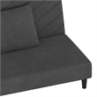 Vidaxl Metal 2-Seater Sofa Bed in Dark Gray Polyester