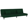 Vidaxl Sofa Bed in Dark Green Velvet