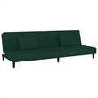 Vidaxl Sofa Bed in Dark Green Velvet