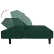 Vidaxl Sofa Bed in Dark Green Velvet