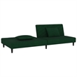 Vidaxl Sofa Bed in Dark Green Velvet