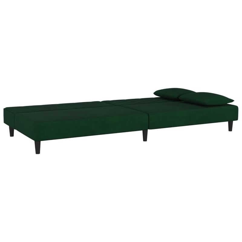 Vidaxl Sofa Bed in Dark Green Velvet