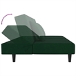 Vidaxl Sofa Bed in Dark Green Velvet