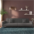 Vidaxl 2-Seater Sofa Bed in Dark Grey Polyester Velvet