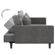 Vidaxl 2-Seater Sofa Bed in Dark Grey Polyester Velvet