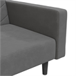 Vidaxl 2-Seater Sofa Bed in Dark Grey Polyester Velvet