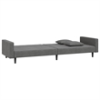 Vidaxl 2-Seater Sofa Bed in Dark Grey Polyester Velvet