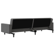 Vidaxl 2-Seater Sofa Bed in Dark Grey Polyester Velvet