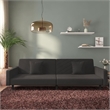 Vidaxl Sofa Bed in Black Velvet Polyester Velvet