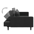 Vidaxl Sofa Bed in Black Velvet Polyester Velvet