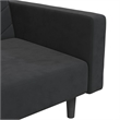 Vidaxl Sofa Bed in Black Velvet Polyester Velvet