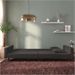 Vidaxl Sofa Bed in Black Velvet Polyester Velvet