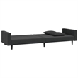 Vidaxl Sofa Bed in Black Velvet Polyester Velvet