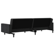 Vidaxl Sofa Bed in Black Velvet Polyester Velvet
