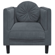 Vidaxl Single Sofa Chair in Dark Grey Velvet