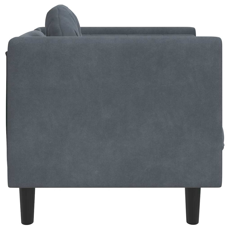 Vidaxl Single Sofa Chair in Dark Grey Velvet