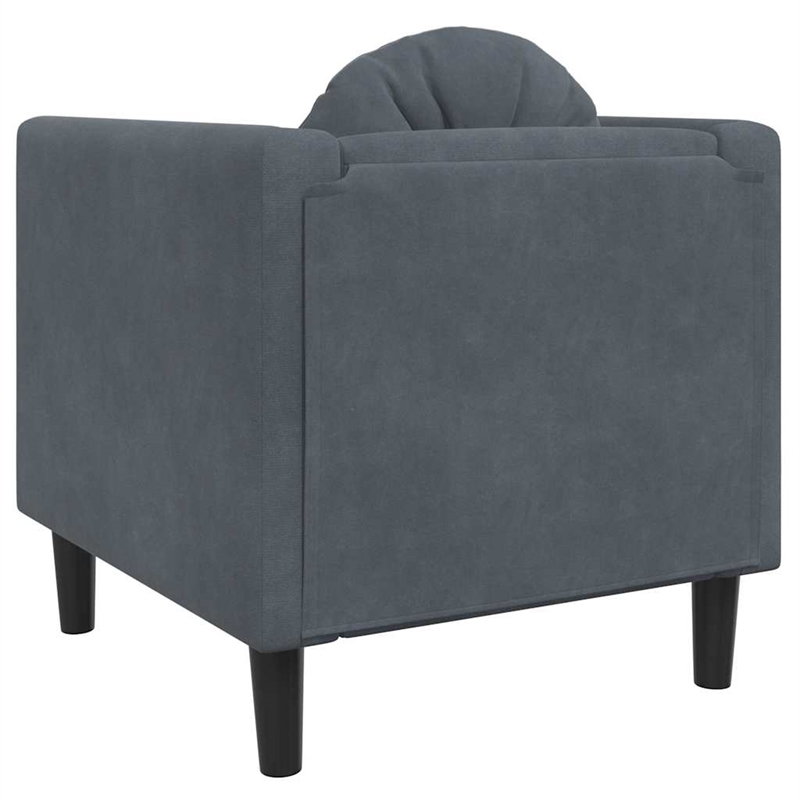 Vidaxl Single Sofa Chair in Dark Grey Velvet