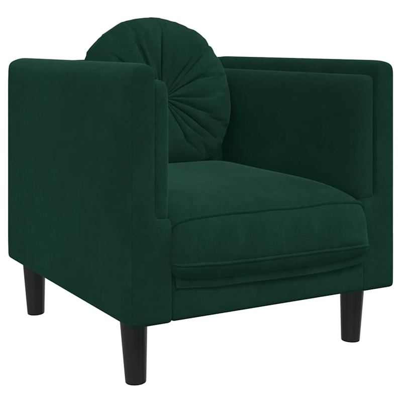 Vidaxl Single Sofa Chair in Dark Green Velvet