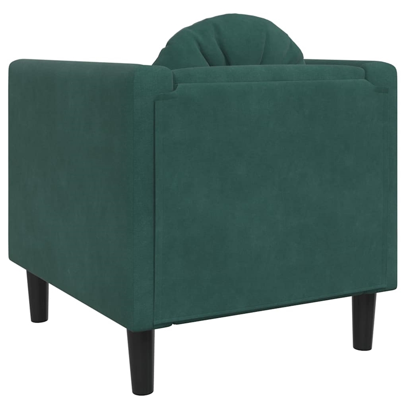 Vidaxl Single Sofa Chair in Dark Green Velvet