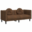 Vidaxl Sofa in Brown Faux Suede Leather