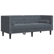 Vidaxl 2-Seater Chesterfield Sofa in Dark Grey Velvet