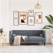 Vidaxl 2-Seater Chesterfield Sofa in Dark Grey Velvet
