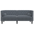 Vidaxl 2-Seater Chesterfield Sofa in Dark Grey Velvet