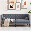 Vidaxl 2-Seater Chesterfield Sofa in Dark Grey Velvet