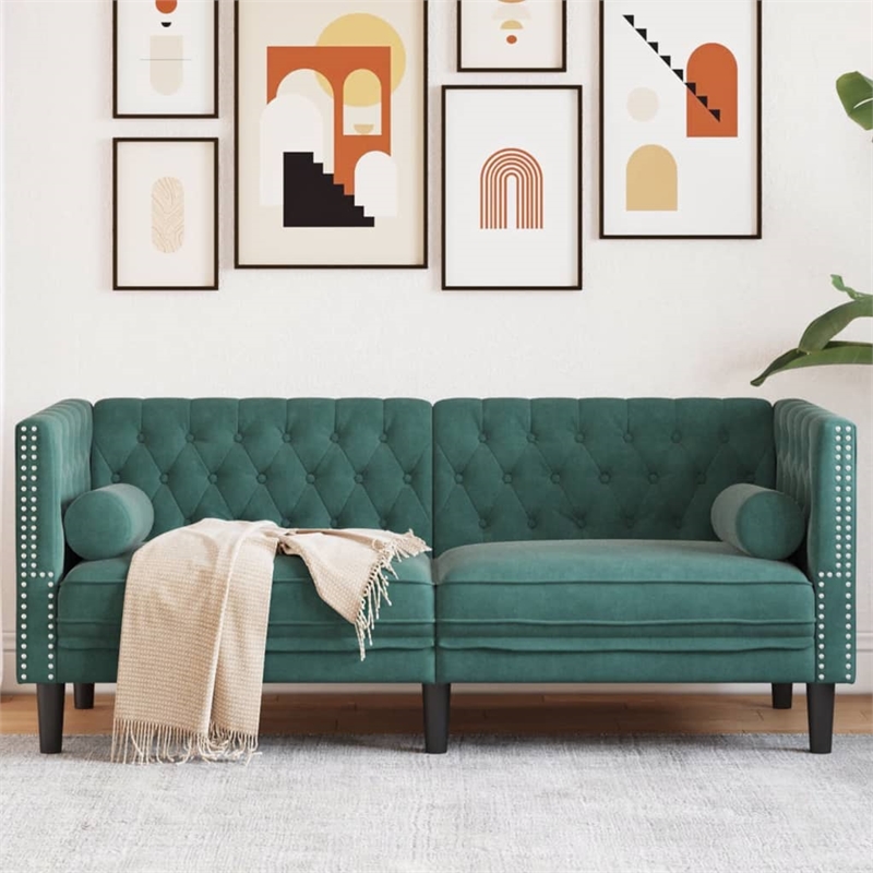 Vidaxl Chesterfield Sofa in Dark Green