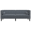 Vidaxl Chesterfield Sofa in Dark Gray Velvet