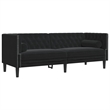 Vidaxl 3-Seater Chesterfield Sofa in Black Velvet