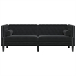 Vidaxl 3-Seater Chesterfield Sofa in Black Velvet