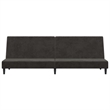 Vidaxl Sofa Bed in Dark Gray Polyester Velvet