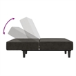 Vidaxl Sofa Bed in Dark Gray Polyester Velvet