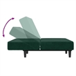 Vidaxl Sofa Bed in Dark Green Polyester Velvet