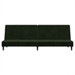 Vidaxl Sofa Bed in Dark Green Polyester Velvet