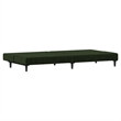 Vidaxl Sofa Bed in Dark Green Polyester Velvet