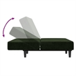 Vidaxl Sofa Bed in Dark Green Polyester Velvet