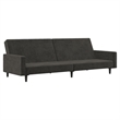 Vidaxl 2-Seater Sofa Bed in Dark Grey Polyester Velvet