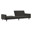 Vidaxl 2-Seater Sofa Bed in Dark Grey Polyester Velvet