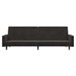 Vidaxl 2-Seater Sofa Bed in Dark Grey Polyester Velvet